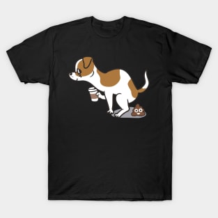 Coffee makes me poop Jack Russell Terrier T-Shirt